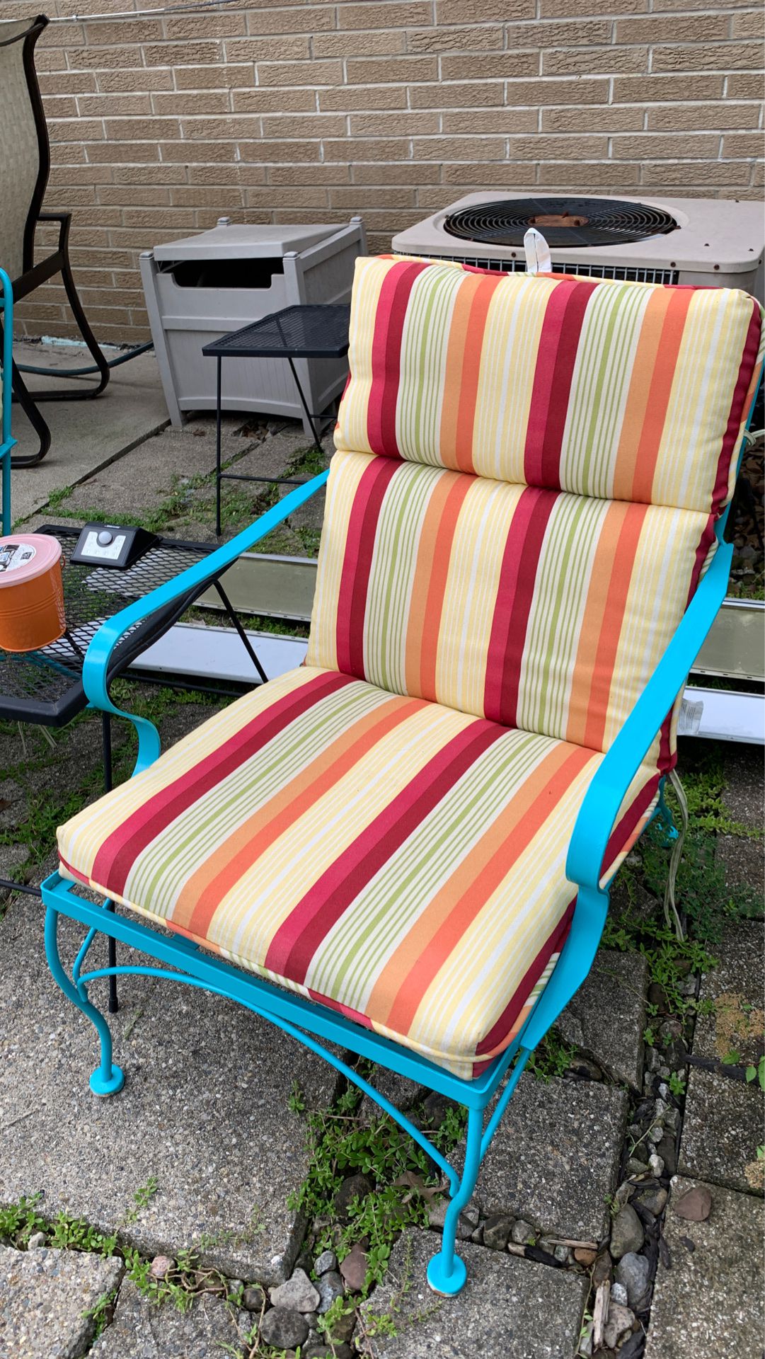 Two outdoor chairs w/pads