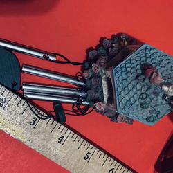 Wind chime mini bird House W/brass Hangup