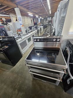 Blow Out Sale Warehouse Full Of Nice Lightly Used Washer Dryer Fridge Stove Oven Stackable Free Warranty Samsung GE WHIRLPOOL LG BOSH KENMORE Amana El