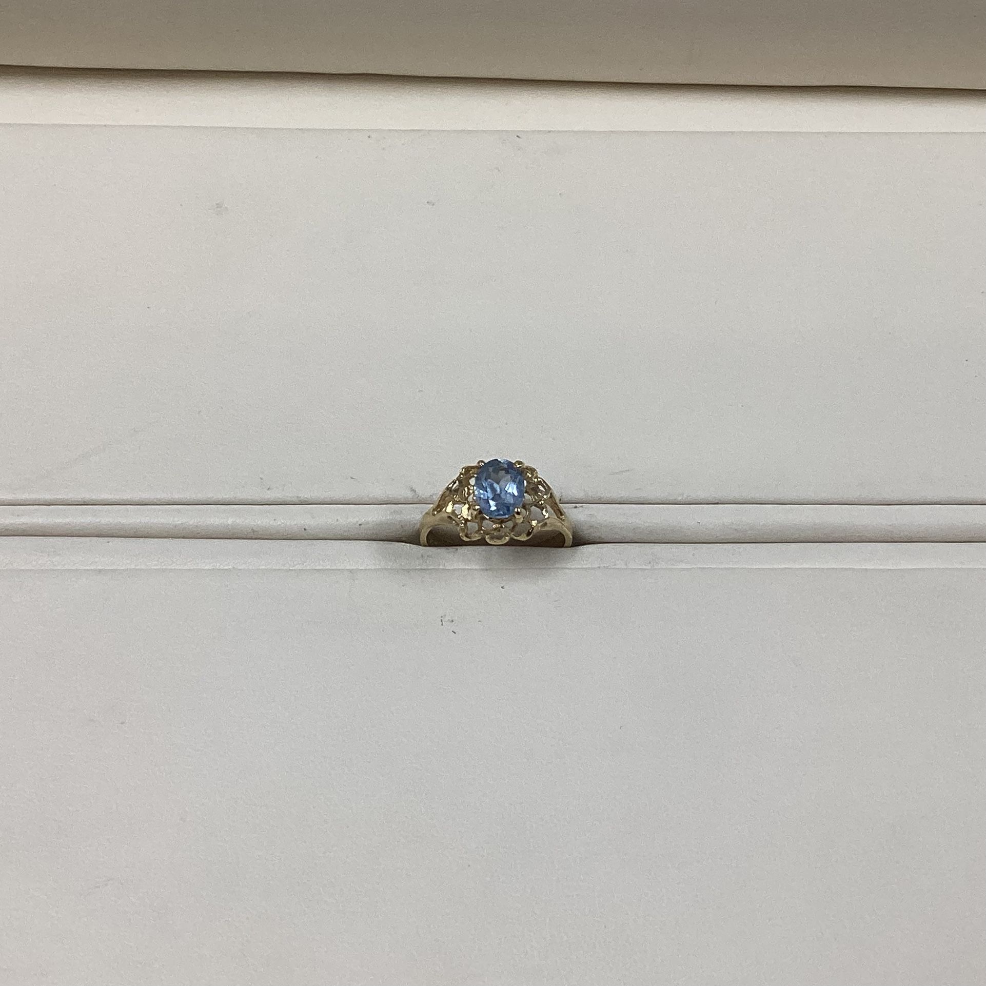 Blue Gem Gold Ring