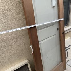 Solid Wood And Glass Door 80”x36”