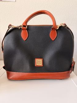 Dooney & Bourke Black Pebble Grain Zip Zip Satchel