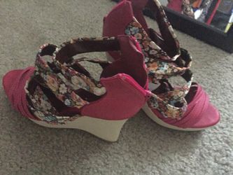 Cute pink wedges