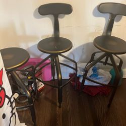 Stools Black And Gold