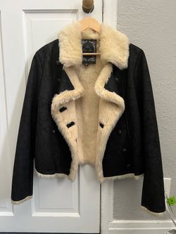 Vintage Guess Jeans Faux Shearling Jacket XL
