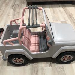 Our Generation OG Gray/Pink Jeep Vehicle SUV For 18” Dolls