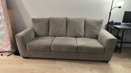 Gray Fabric 3-Seat Sofa