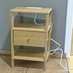 Small Nightstand With Charging Port 