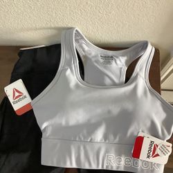 New Womens XS Reebok 2 Set Athletic Apparel Sports Bra And Athletic Leggings