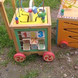 2 Wooden Game Learning Cubes 