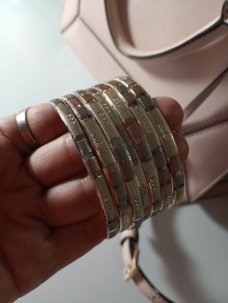 Laminated Gold Plated Bracelets 