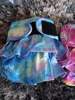 Tie-Dye Dog Diaper with Ruffle Skirt Set of 3