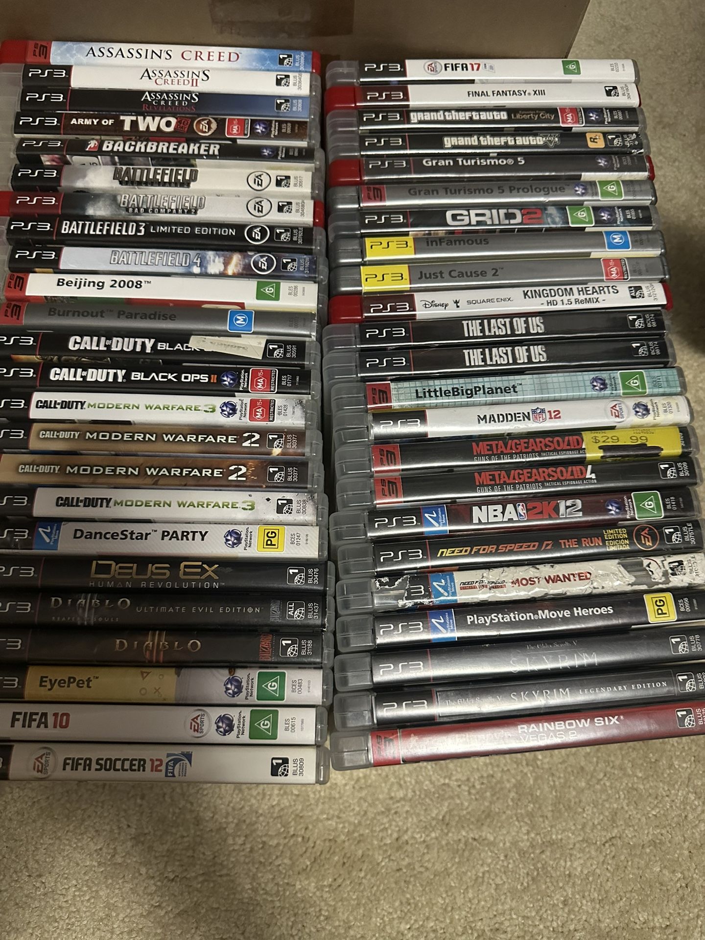 PlayStation 3 PS3 games, working, pickup Waipahu ( prices in description )