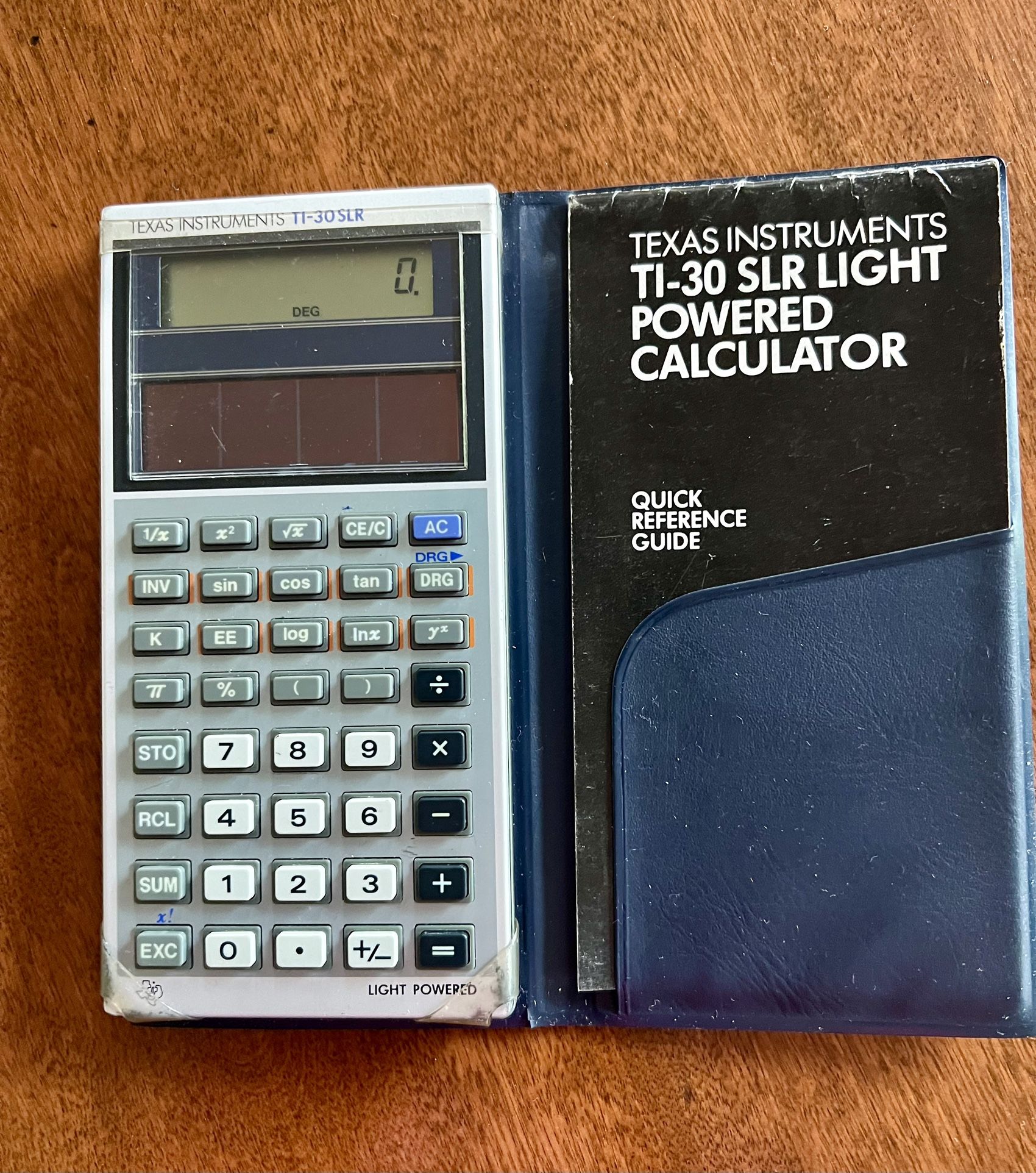 Texas Instruments TI-30 calculator SLR light powered 