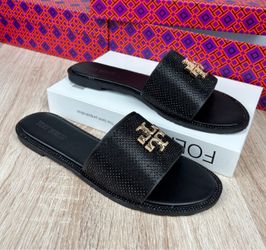 Tory Burch Black Slide Sandals