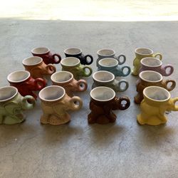 Frankoma Pottery, Unique Limited Edition GOP Mug Collection, 1972 Through 1987, 16 Mugs