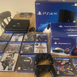 Sony Playstation Ps4 Pro 1tb Console Bundle With Games And