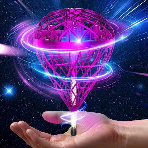 Flying Orb Ball Bouncing Toys - Cosmic Galaxy Hove Ball Hand Controlled Leap Drone with LED Lights, 3D Flips Cool Spinner Outdoor Indoor Toy Gifts for