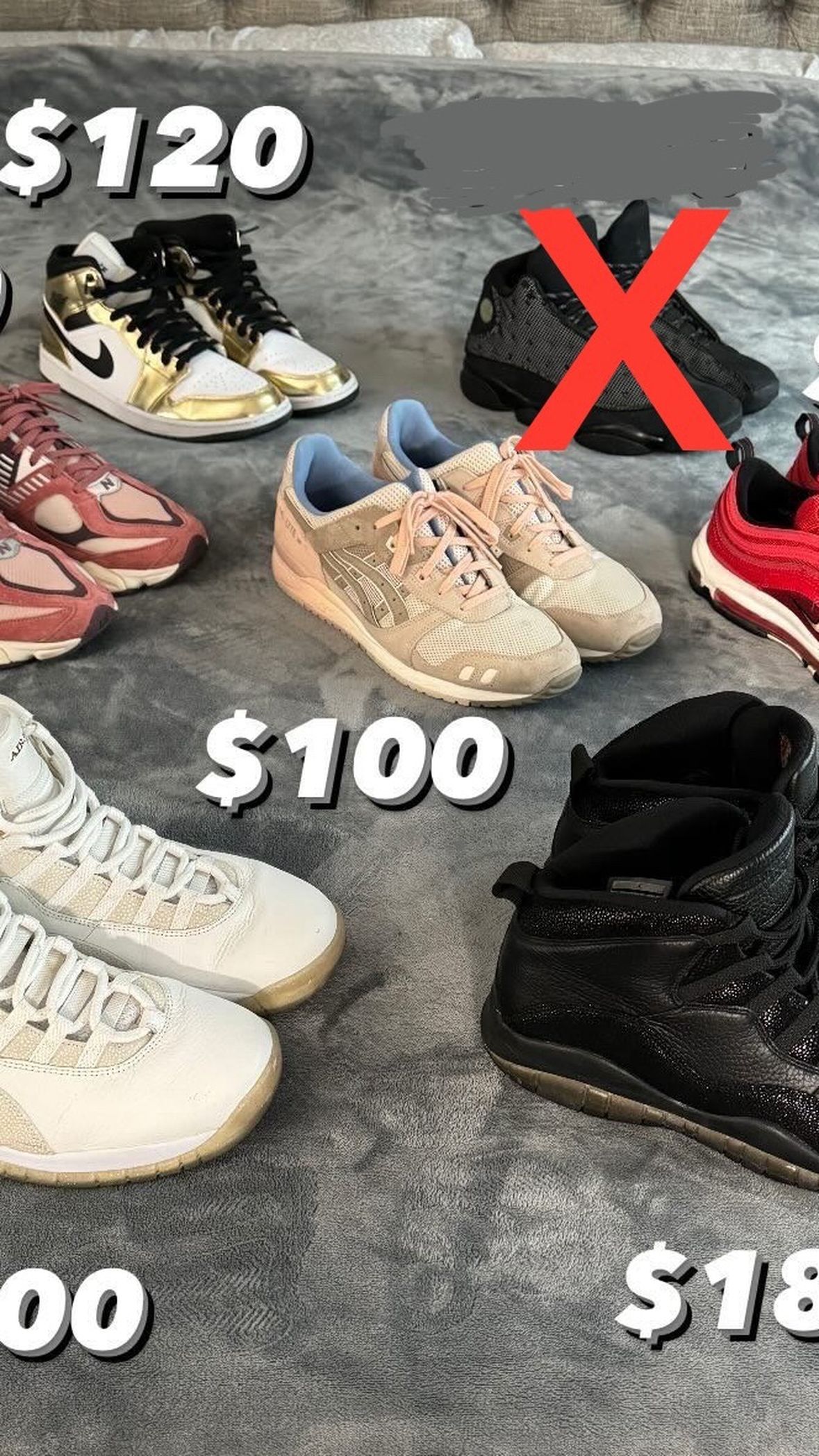 Jordans, Air Max, New Balance, Asics