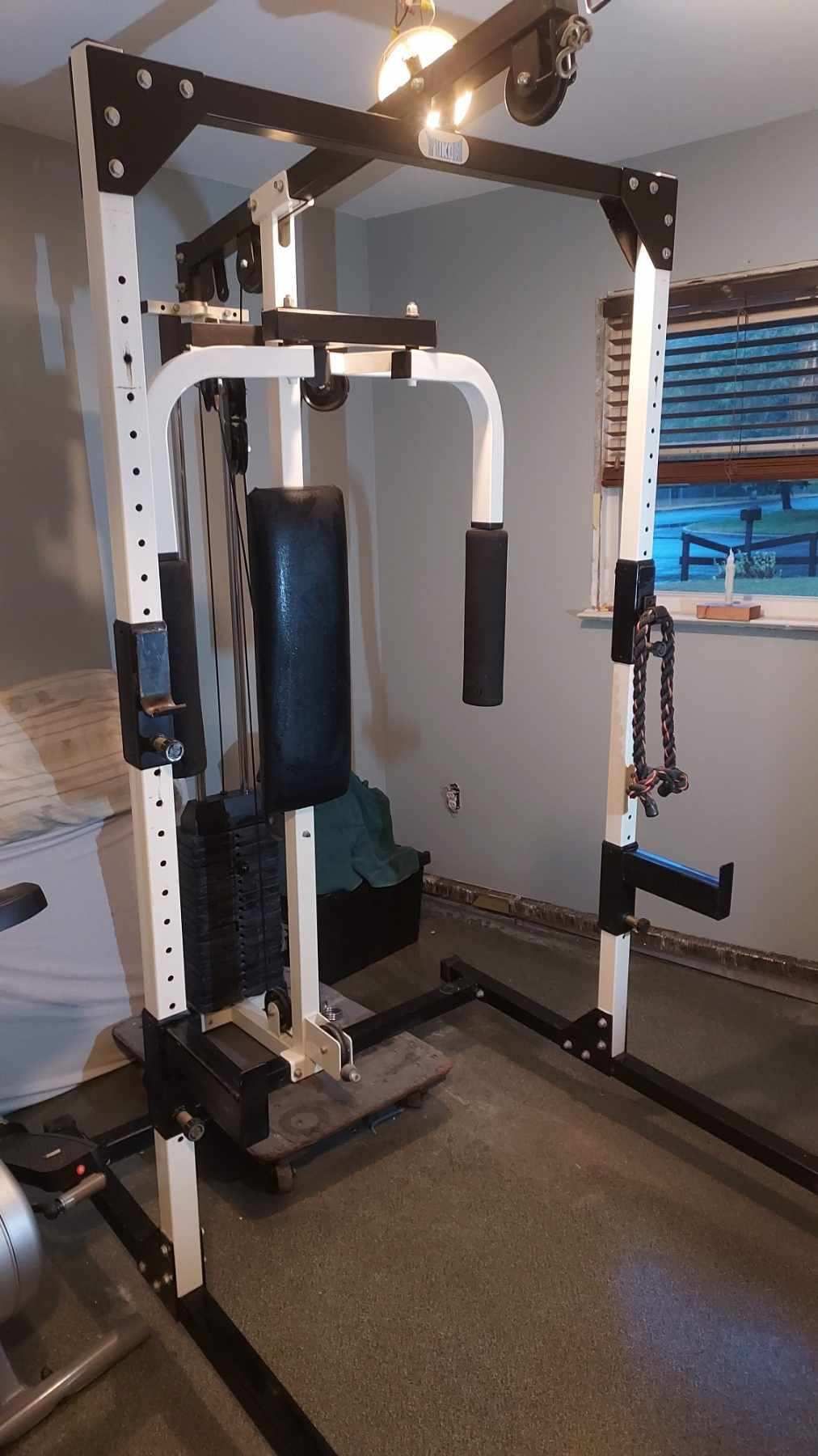 SOLD AS PACKAGE $1,000 HANDLES: PULL DOWN LAT BAR ROPE TRICEP V-TRICEP METAL V-ROW METAL SINGLE LOOP MISCELLANEOUS: ROW STEP ATTACHMENT OLYMIFIC WEI