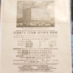 1859 Antique Refined Sugar Ad - Manhattan, NYC