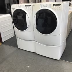 Kenmore Elite Front Load Washer And Dryer Set. 1 year Warranty 