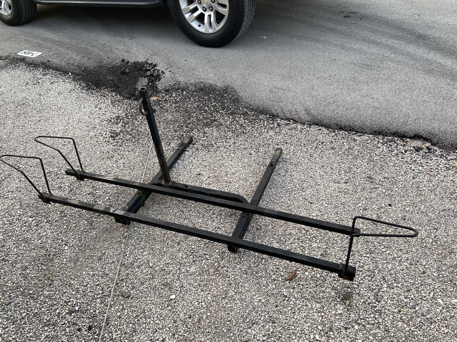 Bike rack for trailer or rv fits 2 bikes