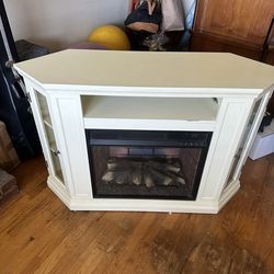 Electric fireplace TV stand