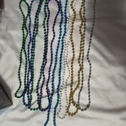 8 Mardi Gras Bead Necklaces