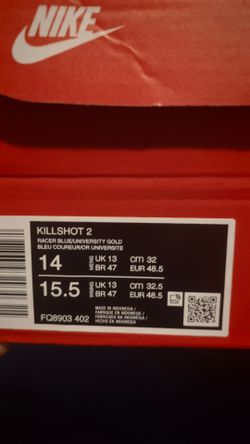Nike Killshot 2 Sneakers Size 14