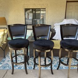 3 Bar Stool Chairs 46 Inches Tall