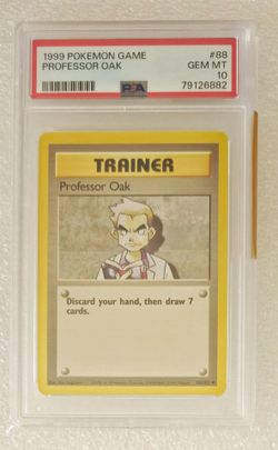 1999 POKÉMON GAME PROFESSOR OAK #88 GEM MT 10