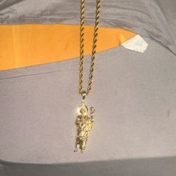 San Judas Rope Chain And Pendant