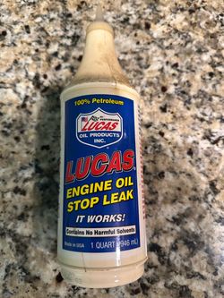 Lucas Engine Oil Stop Leak – 1 Quart – More Than Half Full