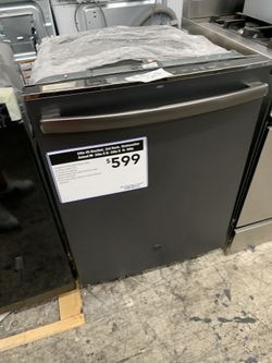 GE dishwasher in matte black new open box