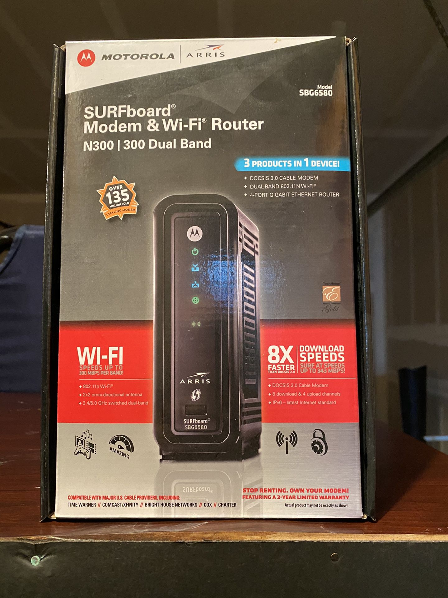 Modem and WiFi router SBG 6580