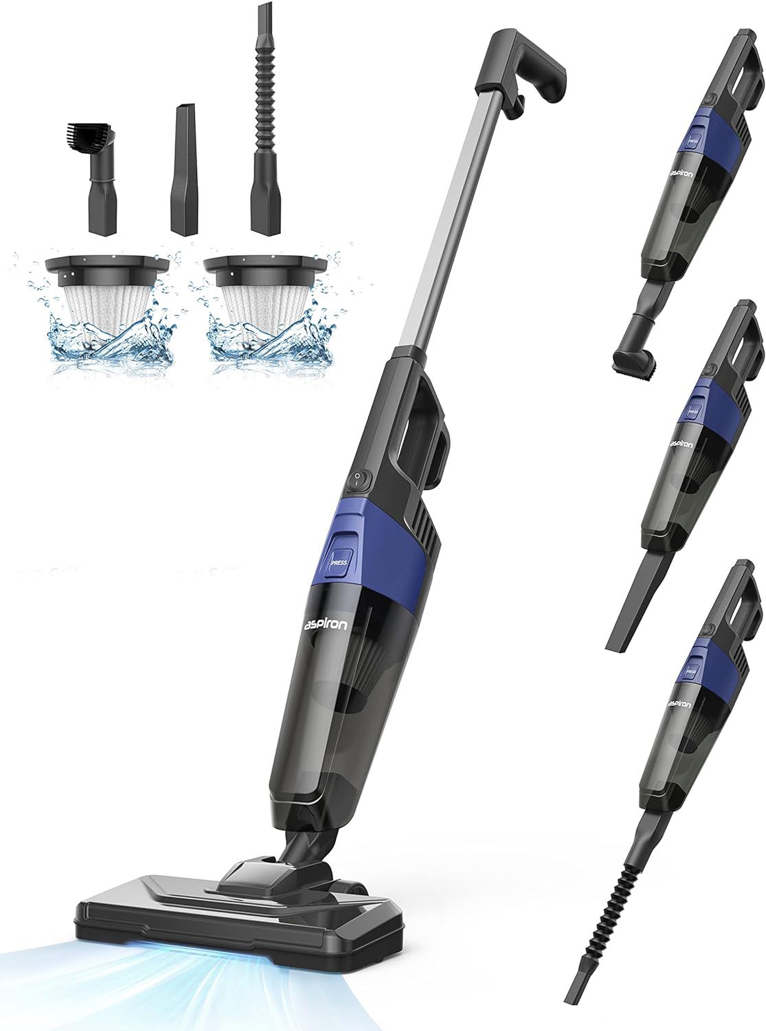Aspiron AS-CA025-5m Stick Vacuum, Black