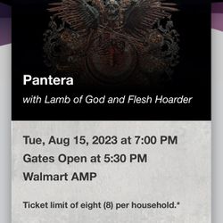 Pantera Concert Ticket 