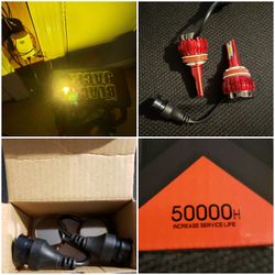 H8 h9 h11 led bulbs 3000k yellow new!!