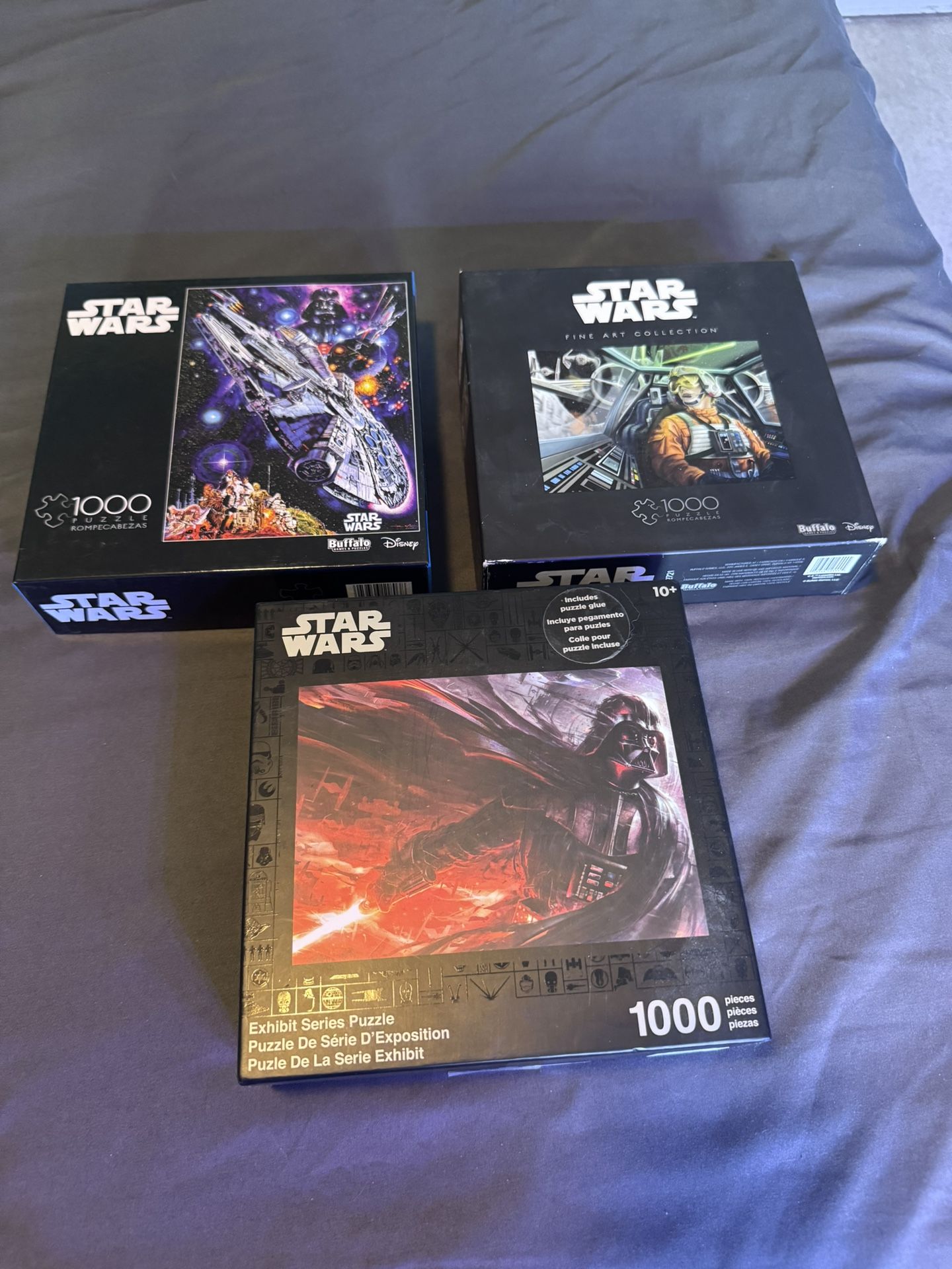 3 Star Wars Puzzles (all Intact Pieces)