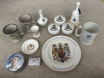 Royal wedding 1981 and Queen Mum memorabilia