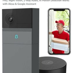 Laxihub Video Doorbell Camera, B1 Wireless Home Outdoor Security Wifi Camera Rechargeable Battery Powered, 1080P FHD, Night Vision, 2-Way Audio, AI Mo