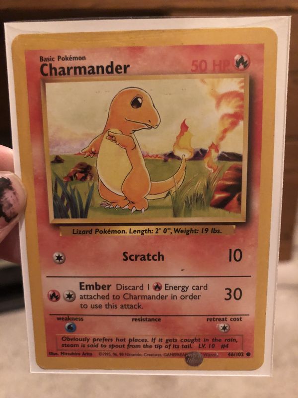 Super Rare 1995 Charmander Pok mon Card For Sale In Las Vegas NV OfferUp