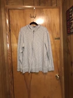 Size xxl thin light gray full zip hoodie