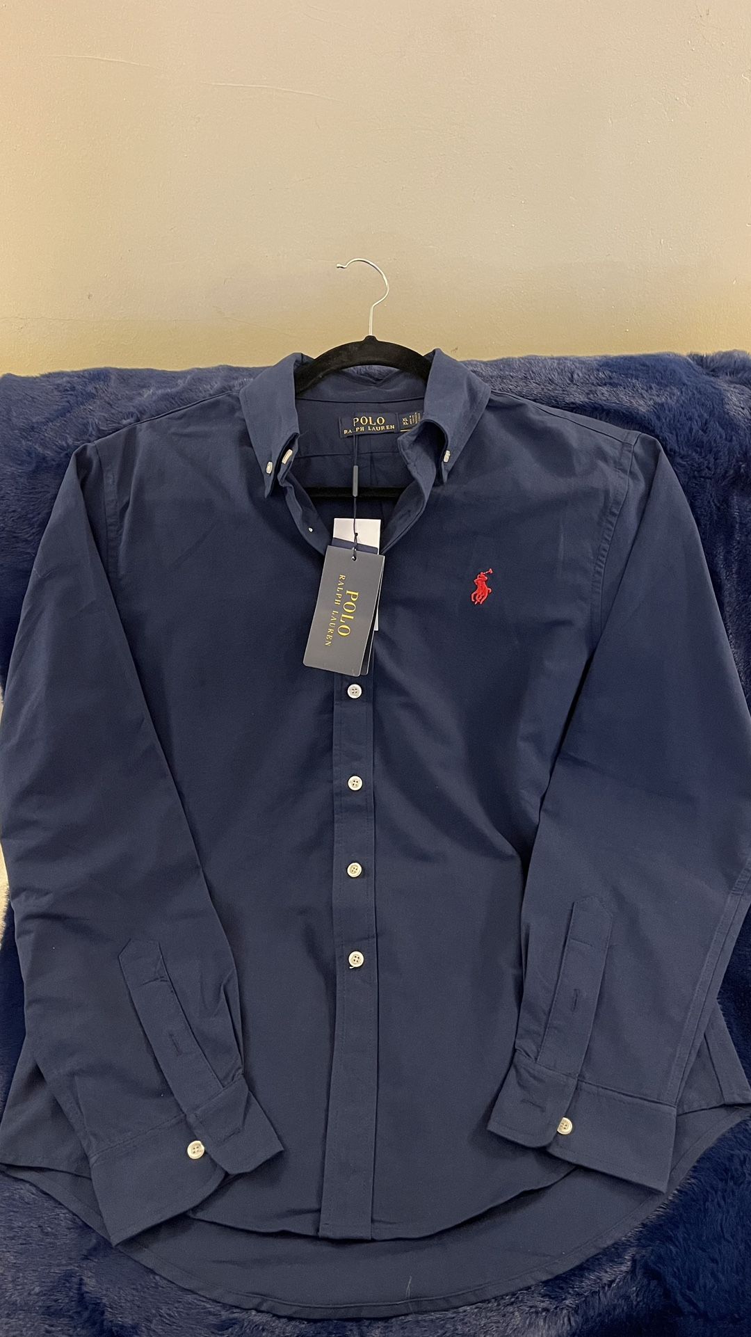 Polo Ralph Lauren Button Down Navy Shirt X-Large