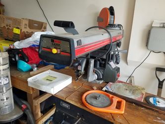 Radial arm saw sale or trade for compressor.
