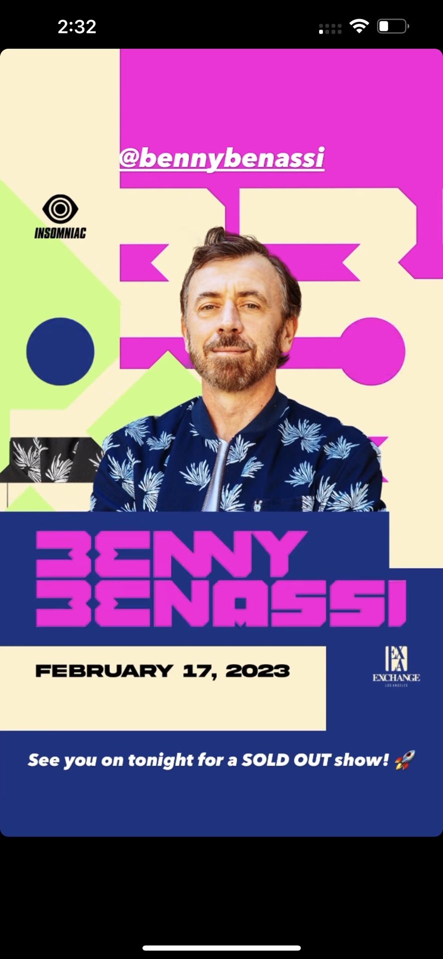 Benny benassi At Exchange LA Sold Out Concerts