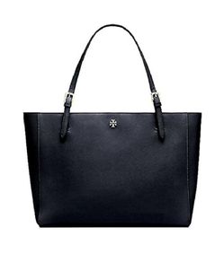 Tory Burch Emerson Buckle Black Leather Tote