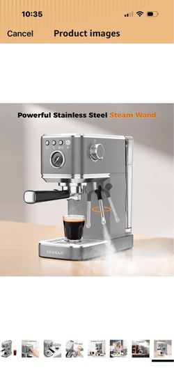 CHULUX Elite Espresso Machine with Milk Frother, Compact Hot and Ice Expresso Coffee Maker for Cappuccino, Latte and Americano, 20 Bar Italian High Pr