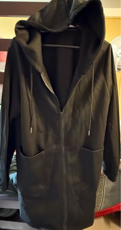 💛Women’s Black Hooded Zip-Up Jacket – Small💛